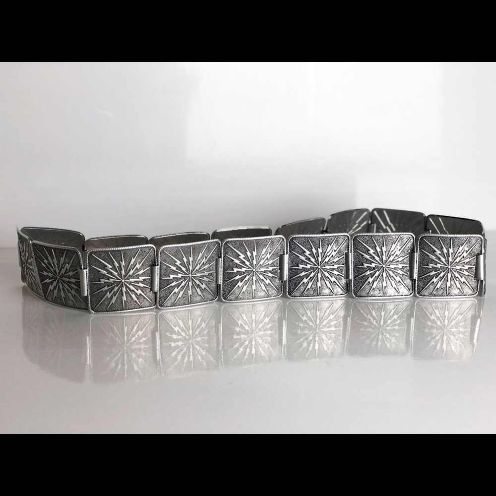 Metal Belt Lightning Bolts 33” Long